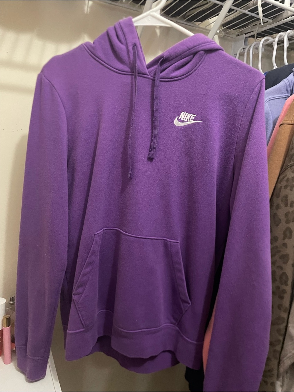 Nike Purple Hoodie with White Swoosh